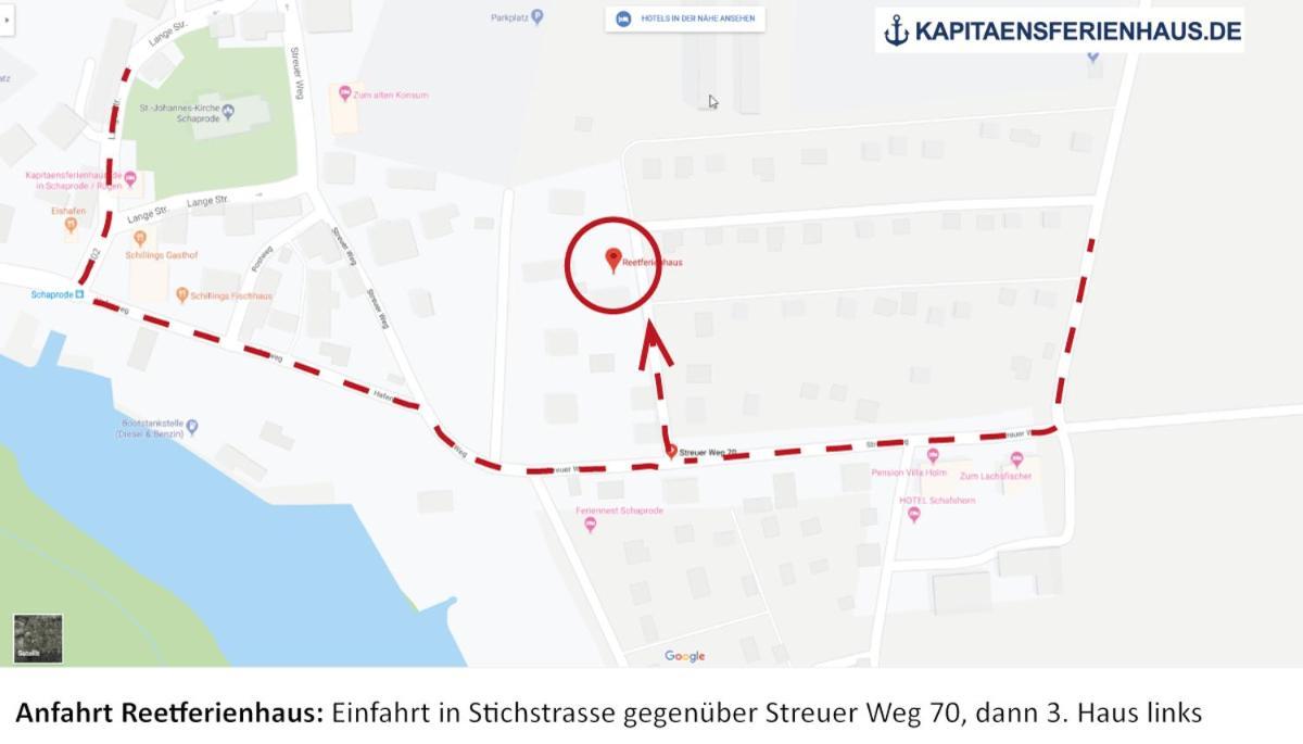 Reetferienhaus - Schaprode Hafen Exteriör bild
